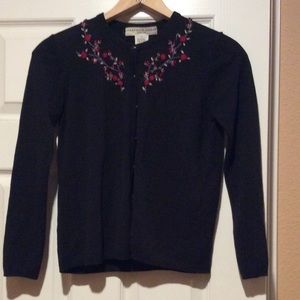 Black Josephine Chaus petite Cardigan